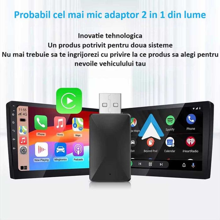 Adaptor Wireless Android Auto/Apple Carplay ZYTEQ TY609 Universal, Nou