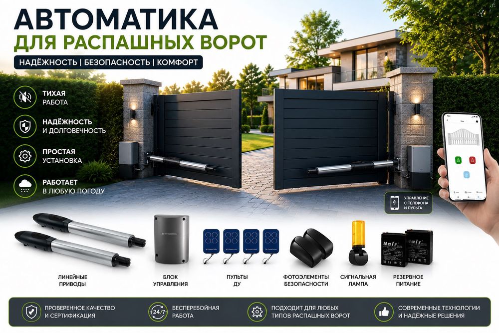Автоматические ворота | Профессиональная установка в Узбекистане