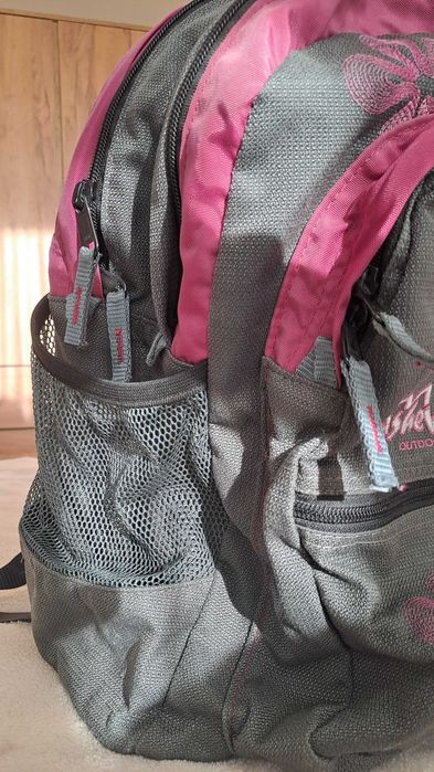 Раница за училище ТАШЕВ ABC Flowers Сиво/Циклама