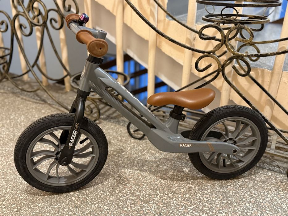 Bicicleta echilibru QPlay Racer - 12 Inch, Gri