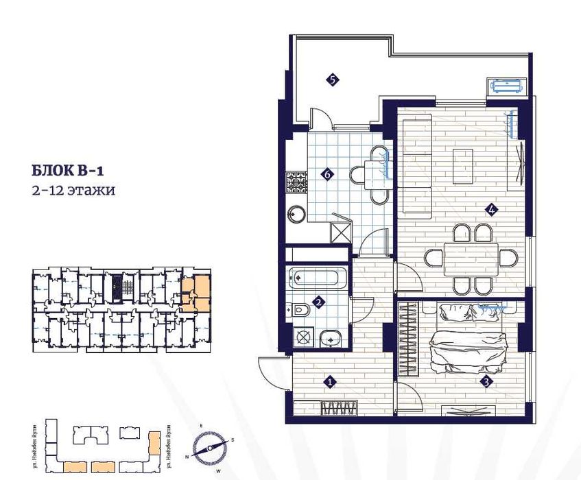 Imperial Club City 57,7 кв полноценная 2 комнатная с кадастром