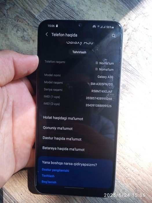 Samsung A30 yangi