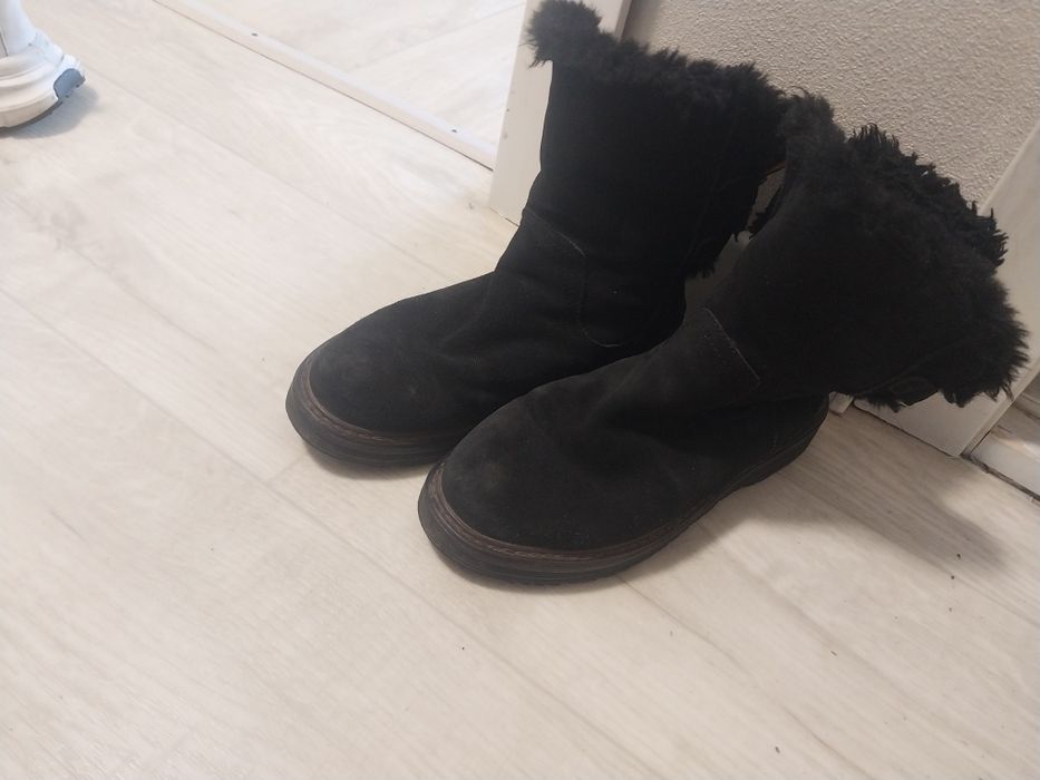 Сапоги на осень,кожа.