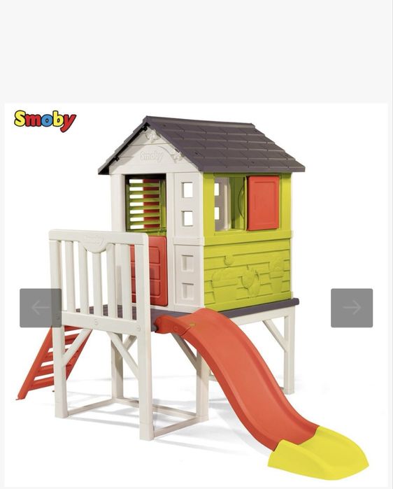 Детска къща с пързалка за игра Smoby