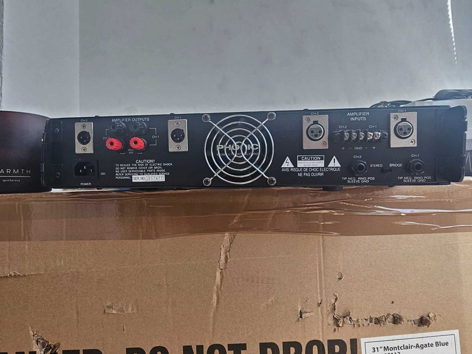 Phonic MAR 250 – професионален 2-канален краен усилвател – 2 × 185 W RMS
