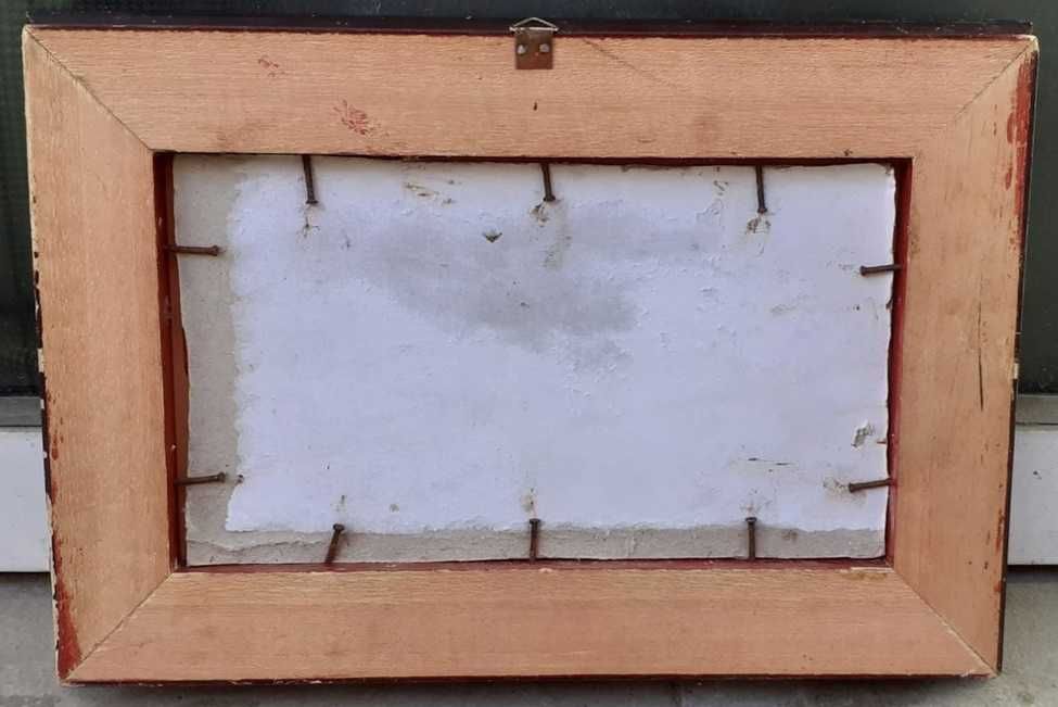 Tablou vechi - barci in amurg - semnat Ghiata D