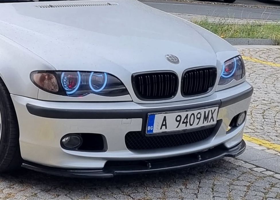 Преден лип за BMW E46 черен гланц