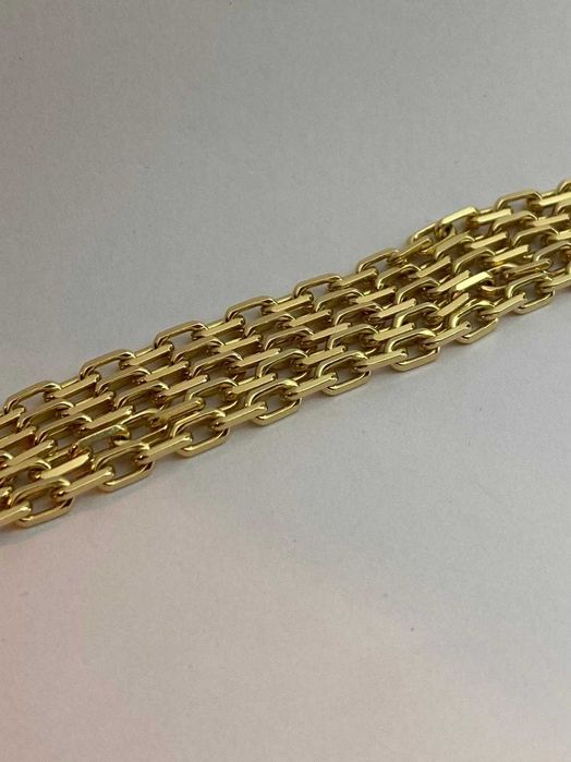 Lant superb aur galben 18k +pandantiv cu turmalin + diamant 0.3ct