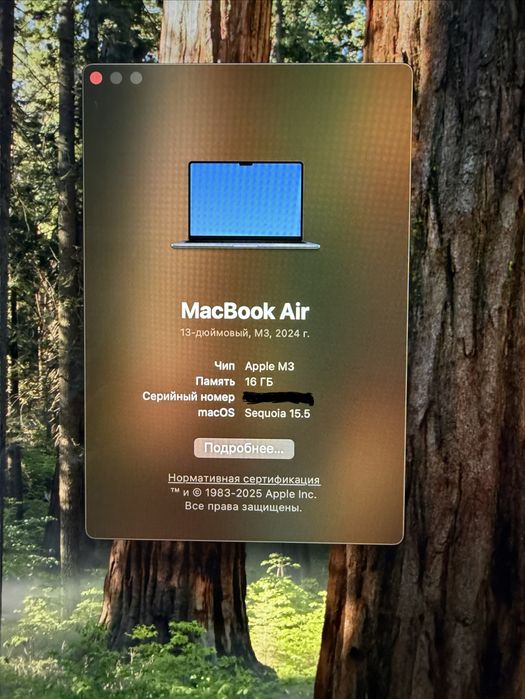 Macbook air m3 16/512