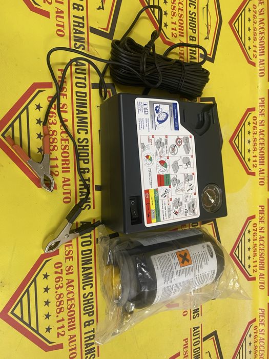 Compresor aer umflat roti auto masina Kit pana cu solutie Ford Transit