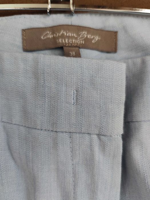 Pantaloni subțiri de vara,bumbac și vâscoză,bleu,noi,fara eticheta.Masura 38.