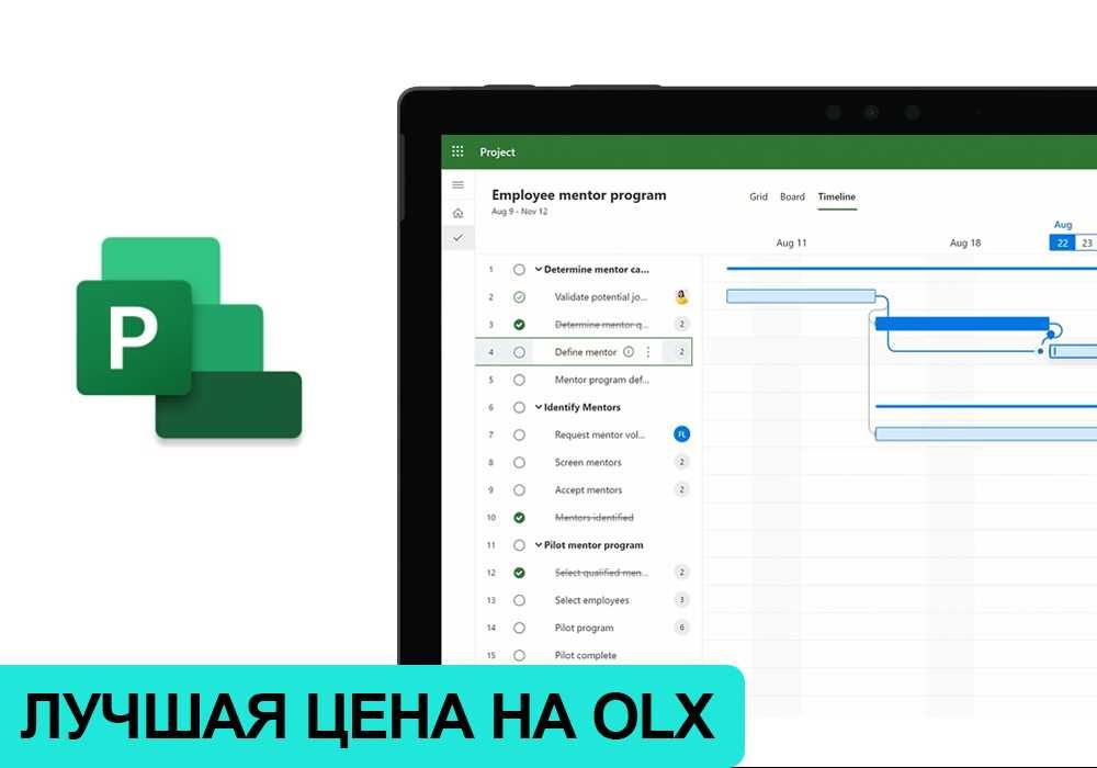 Microsoft Project 2024 Pro с привязкой к учетной записи Microsoft