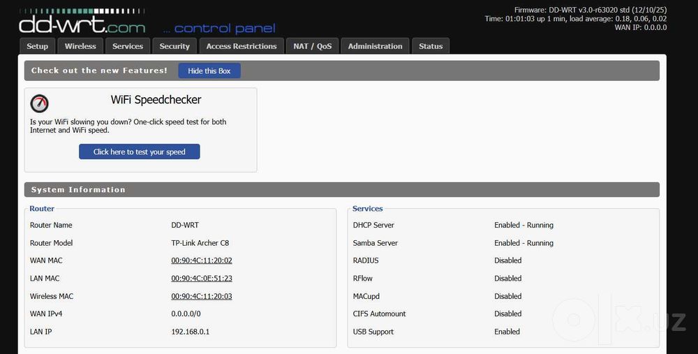 Роутер TP-Link Archer C8 DD-WRT - WIFI 5