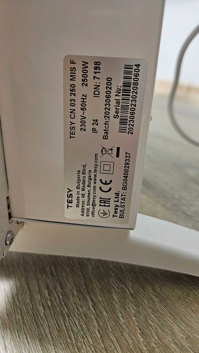 Конвектор Tesy използван само един сезон