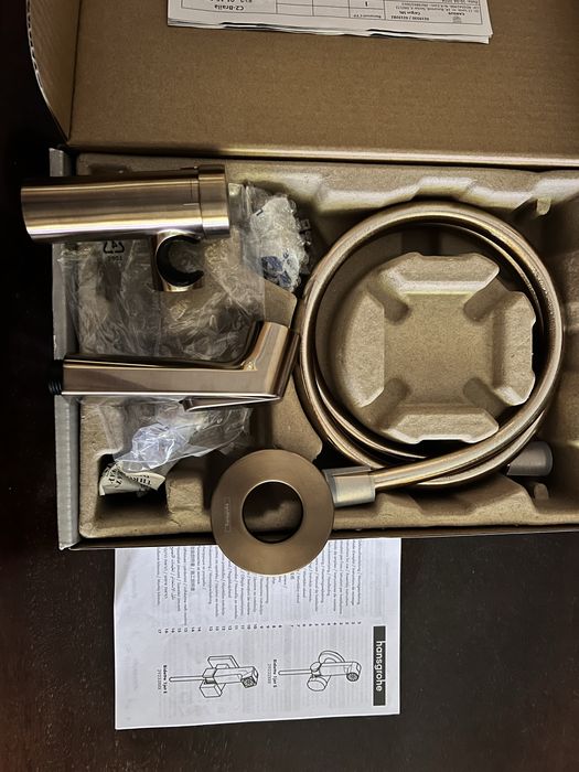 Hansgrohe Bidette baterie bideu cu set de duș ascuns, nou