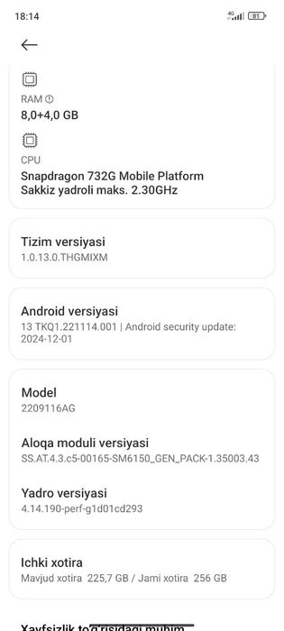Xiaomi Redmi note 12 pro 8/4 256 Gb