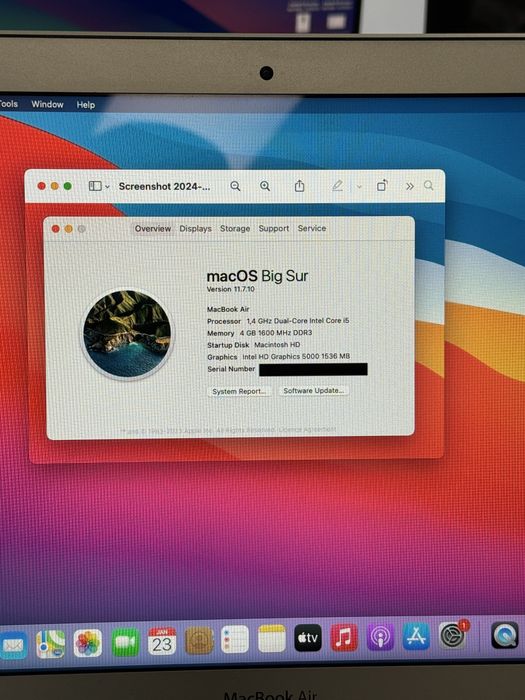 MacBook Air 13- inch 2014 / Intel 1.4 / 512 Gb / 4 Gb / Ca nou |