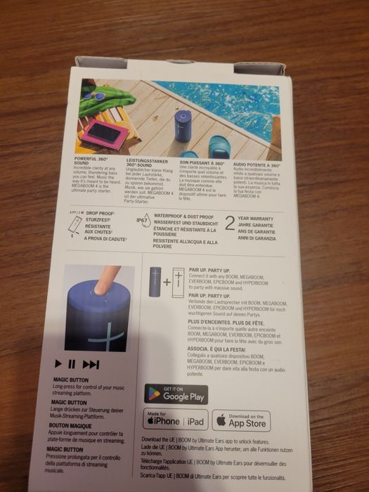 Ultimate Ears Megaboom 4 - bluetooth колонка, уникална! Водоустойчива