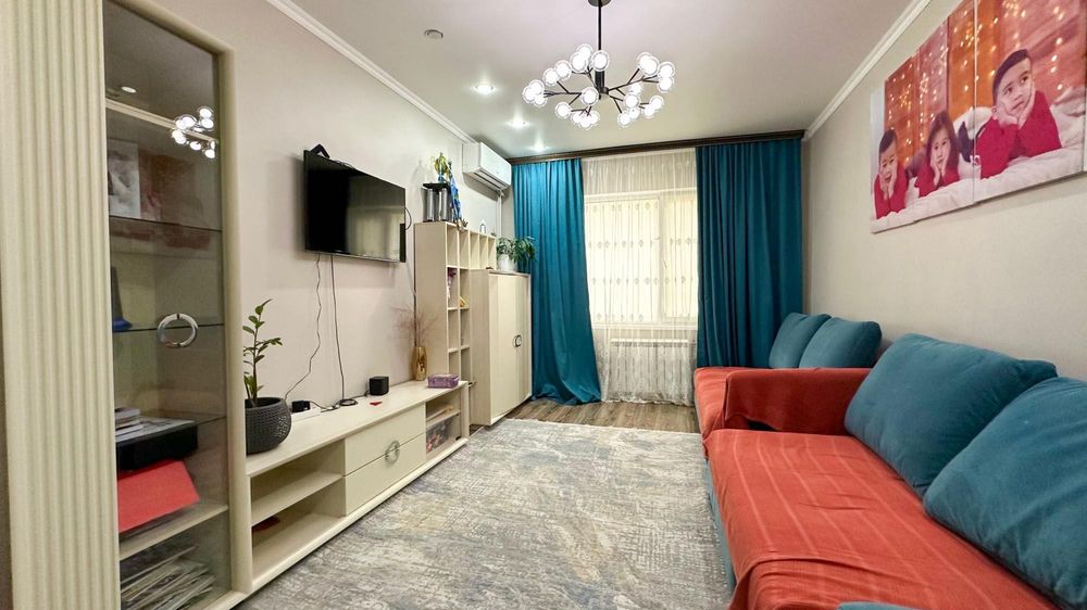 2-х распашонка с евро ремонтом, 7 мкр. Коктем