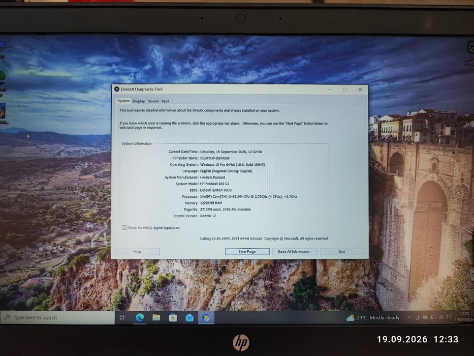 Laptop HP ProBook 650 Generația 1