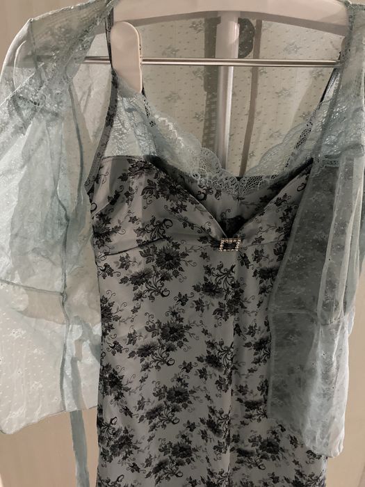 Новая ночнушка с накидкой цвет нежный ментол М Турция НВВ