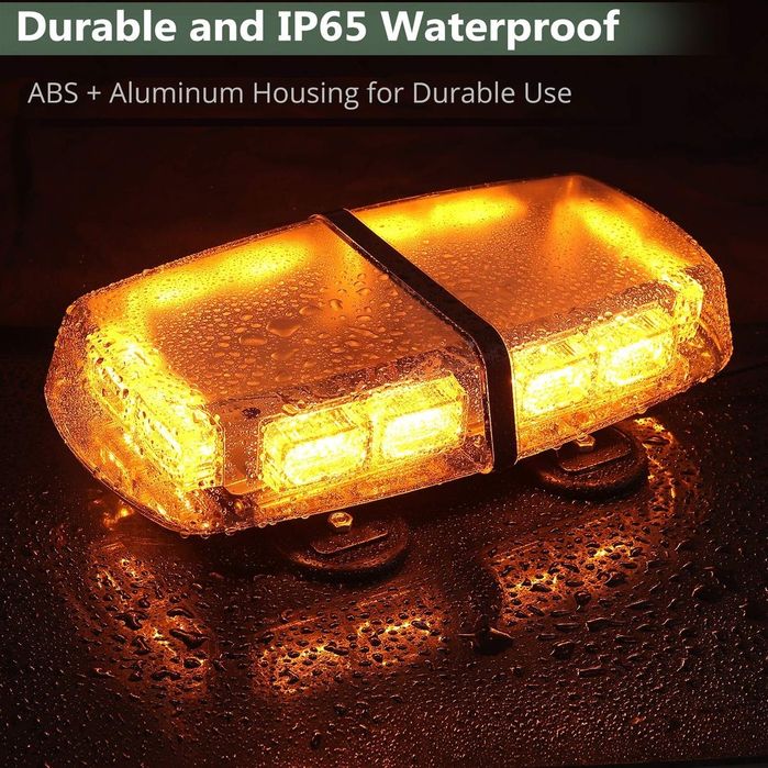 EYPINS Lumină de Avertizare LED 72 12/24V Far Rotativ – Portocalie