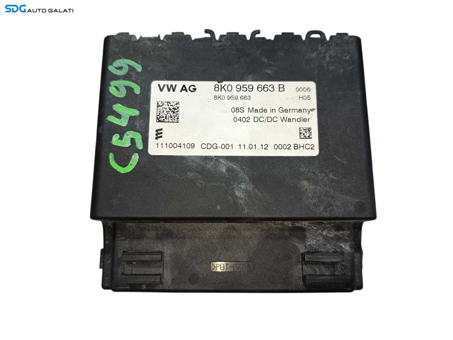 Stabilizator Tensiune Modul Calculator Acumulator Baterie Audi A4 B8 2008 - 2016 Cod 8K0959663B [C5499]