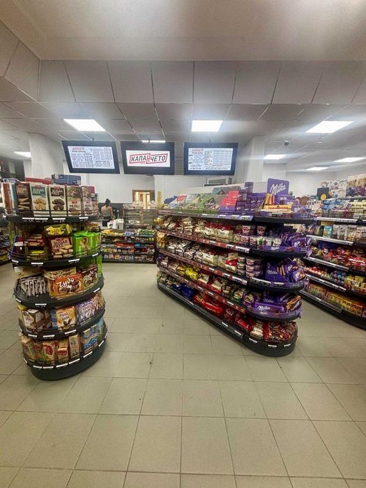 Стелажи за магазин, търговско оборудване, рафтове, етикети, принтери!