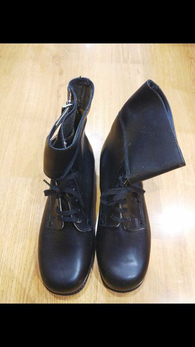 Черни мъжки боти естествена кожа