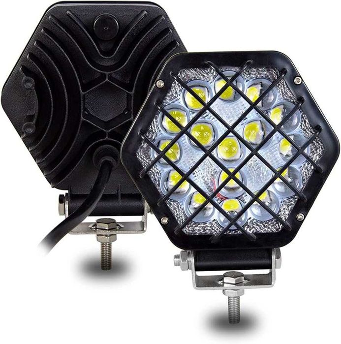 13.5 см 48W Диоден Халоген с Решетка Фар с Решетка Прожектор 12V 24V