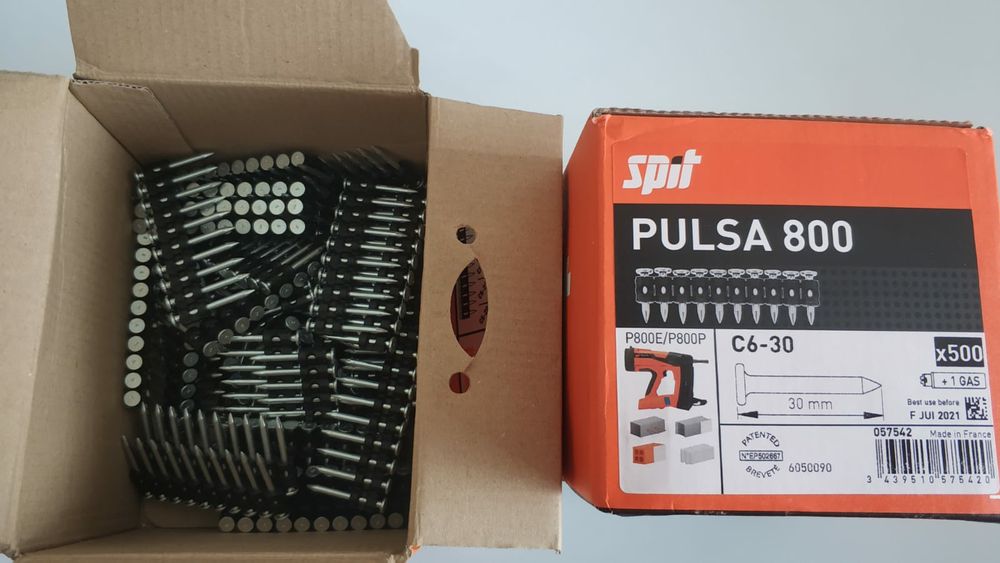 Пулса Спит р40+ Pulsa Spit 40E пистолет такер Бетон Метал Нов гаранция