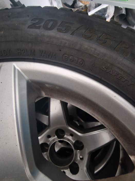 Jante aliaj Mercedes W204 R16 + anvelope iarnă