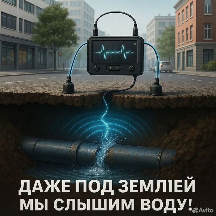 Поиск утечек воды и отопления | Акустический ультразвук | Без вскрытия
