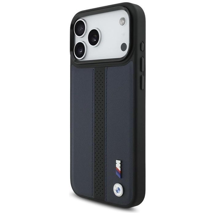 Case bmw m perforated stripe logo magsafe for iphone 17 pro max navy b