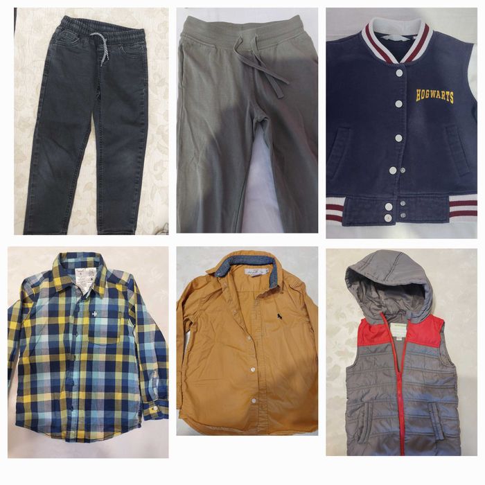 Лот есенни дрехи за момче 110 рр - ризи, дънки