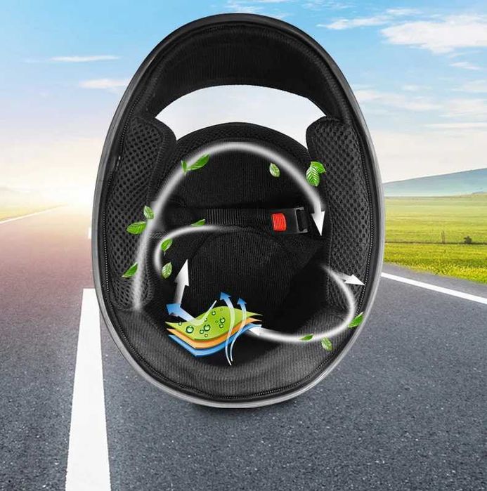 Casca Scuter/Moto/ATV Full face, cu viziera, marime universala, Negru