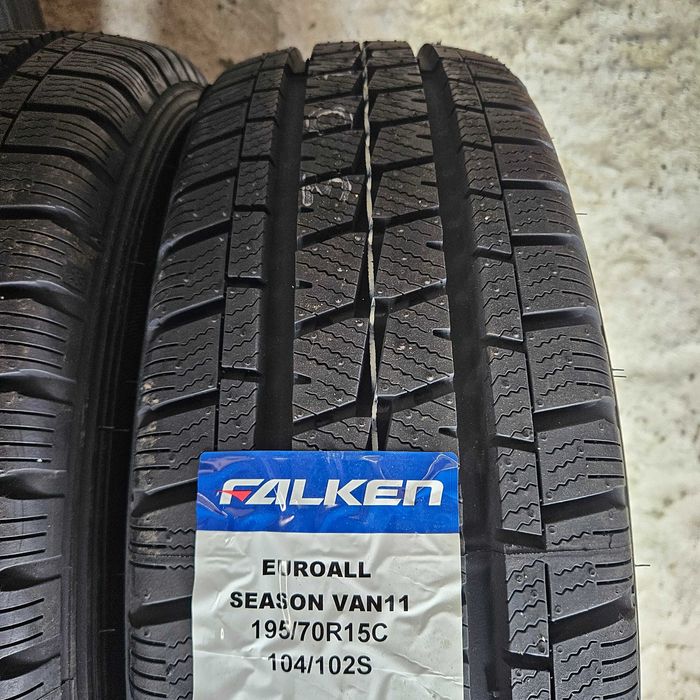 2 Нови бусови всесезонни гуми 195/70R15C Falken EuroAll Season VAN11 104/102S DOT2025 M+S 3PMSF