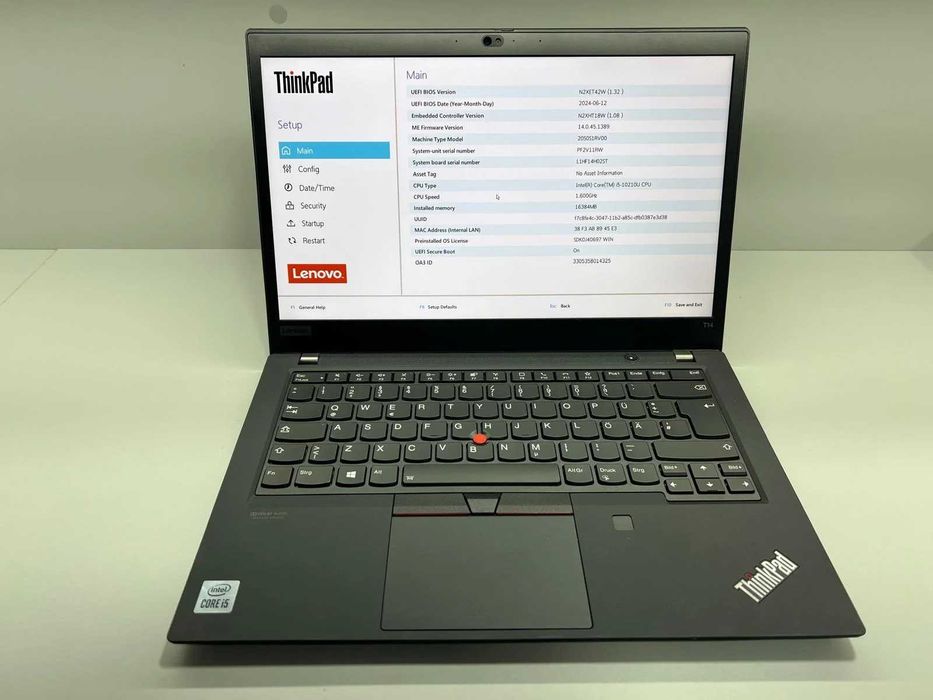 Laptop SH Lenovo Thinkpad T14 i5-10210U 16gb RAM SSD 512gb NVME