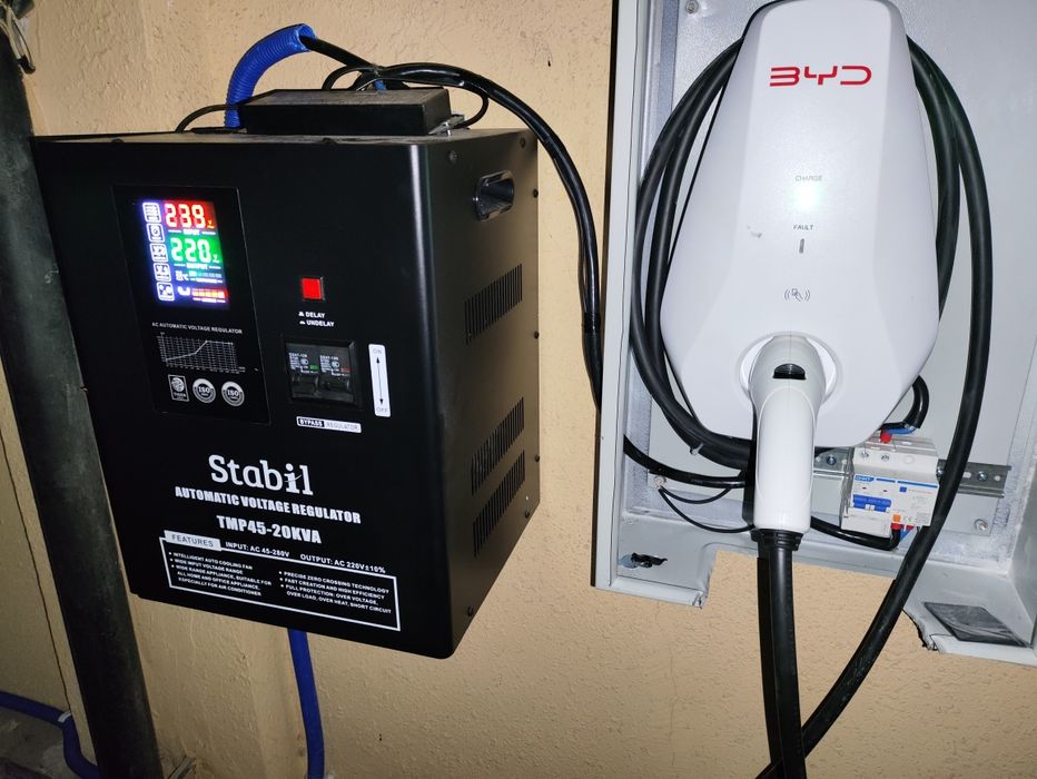 Установка, всех видов зарядных устройств,для  эктромобилей