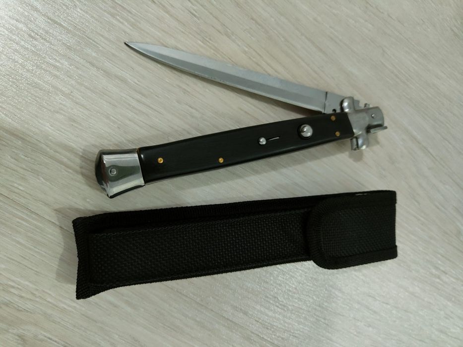 Cutit Briceag Stiletto, Black / Briceag Vanatoare lama 17cm