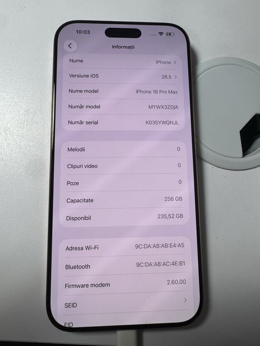 Iphone 16 Pro Max 256 GB