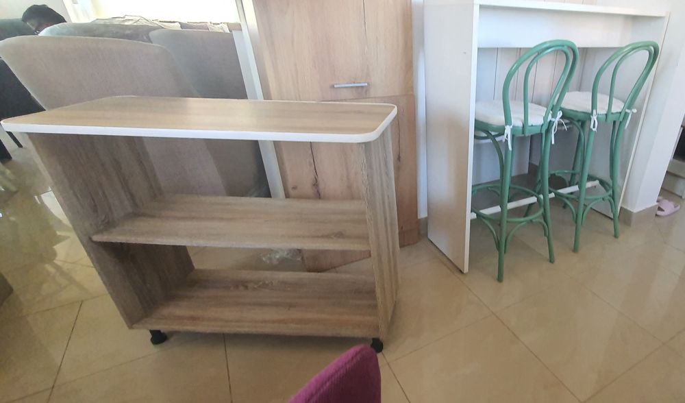 Masă Tip Consolă Și Cuier ALB Clasic&Modern