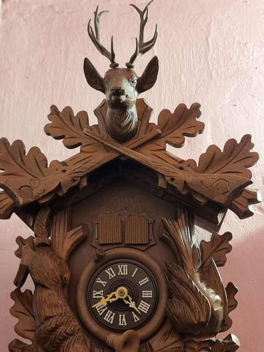 Ceas cu cuc vest german cu tematica vanatoreasca