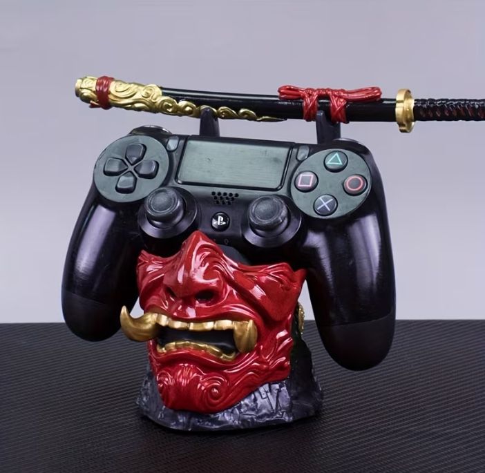 Уникална стойка за контролер-Samurai oni mask