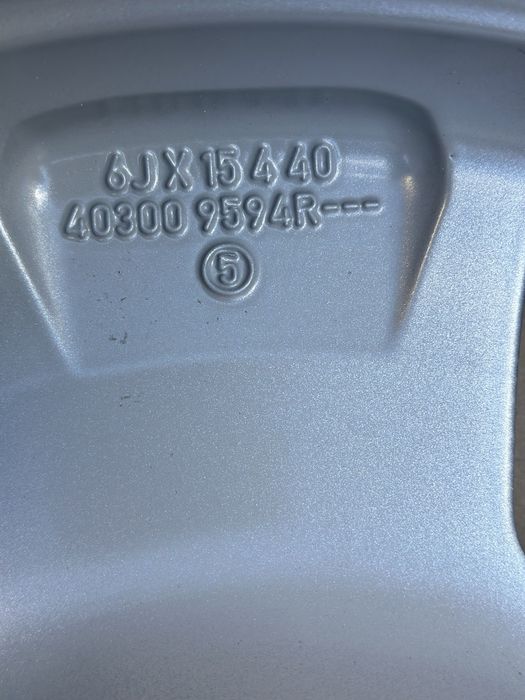 Set 4 Jante Aliaj R15 Originale Dacia Logan Sandero Captur ET40 6Jx15