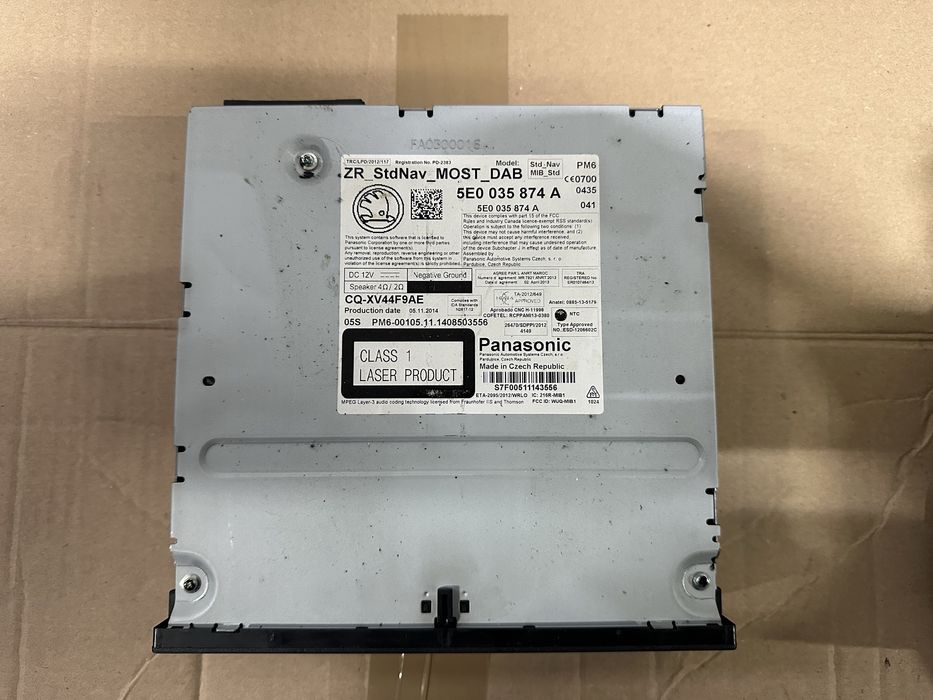 Modul navigatie torpedou skoda octavia 3 5E0035874A