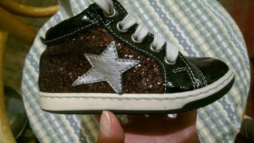 Pantofi Balocchi nr. 22, din piele cu glitter, interior piele