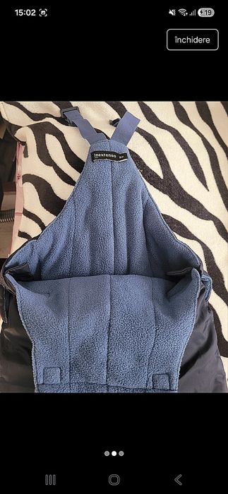 Pantaloni cu bretele de iarna pentru  bebelusi