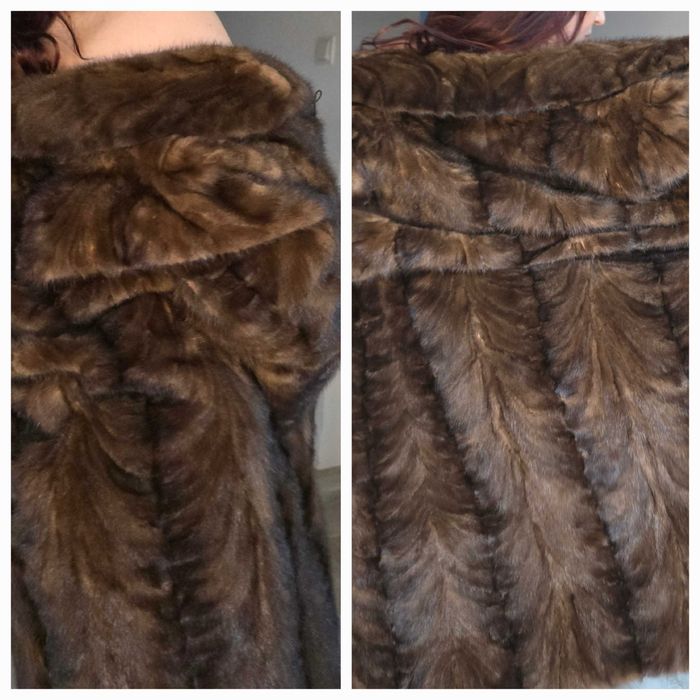 Haina din blana naturala de vizon/nurca de LUX Impecabila