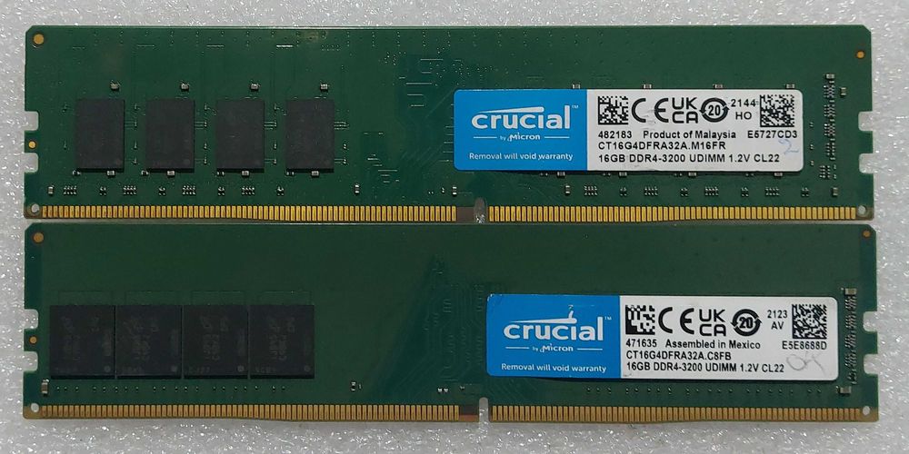KIT memorii 32GB DDR4 3200Mhz CRUCIAL